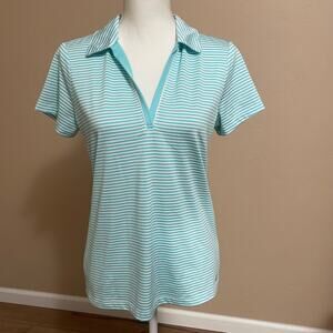 Izod Golf Polo Shirt Womens Medium Comfort Stretch Breathable Light